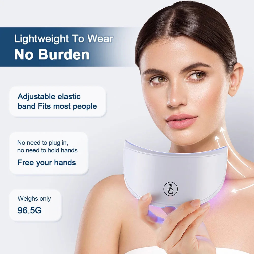 7 Colors Led Facial Mask With Neck Red Light Therapy Mask For Skin