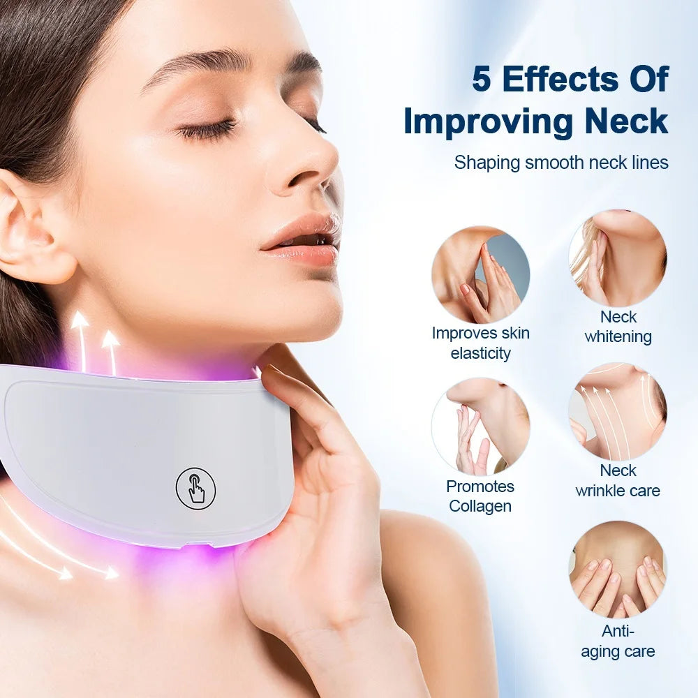 7 Colors Led Facial Mask With Neck Red Light Therapy Mask For Skin