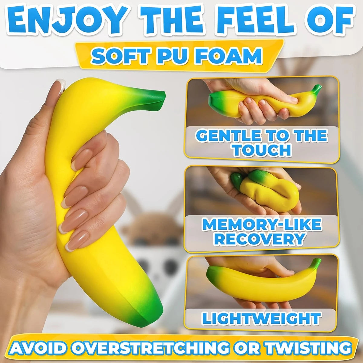 3 Pieces/2 Pieces/1 Piece Pack of Ultra-Soft Banana-Shaped