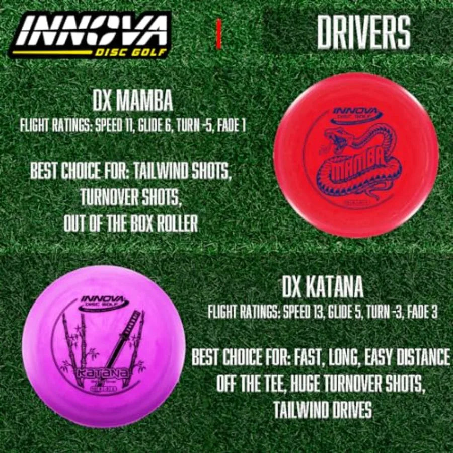 Set 10 Pack Disc Golf Starter Set for Beginners with Disc Golf Drivers Mid-Ranges Disc Golf Putters Disc Golf Starter Kit