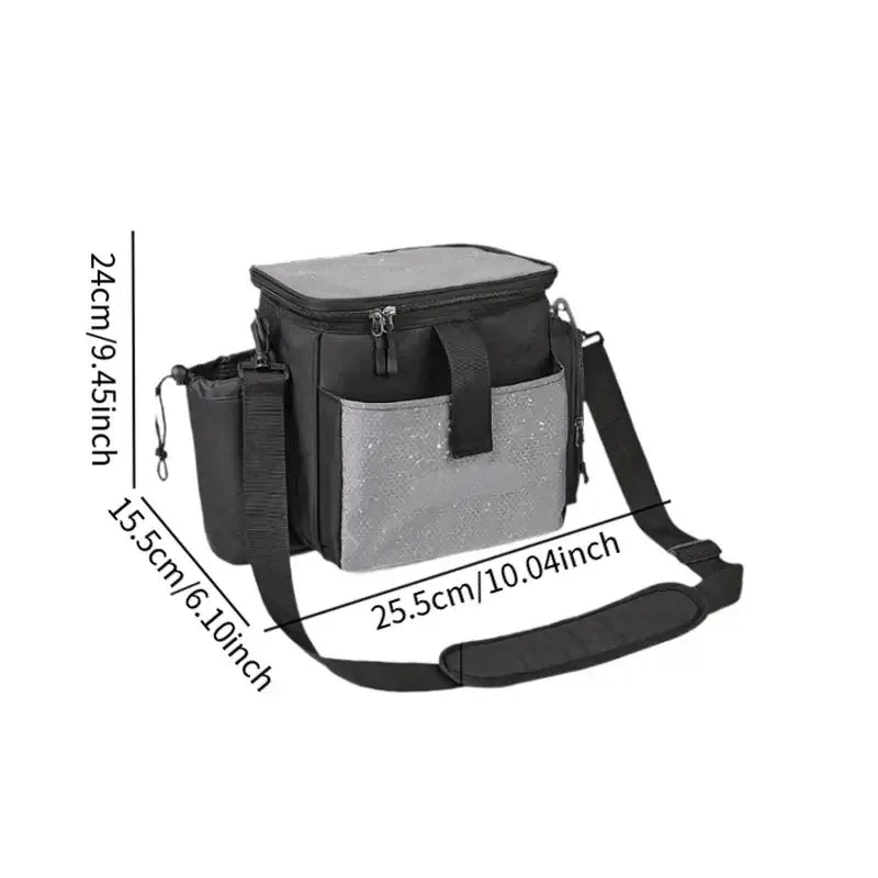 Disc Golf Beginner Bag, Starter Set Satchel with Shoulder Strap, Disc Carrier for Sports New Players