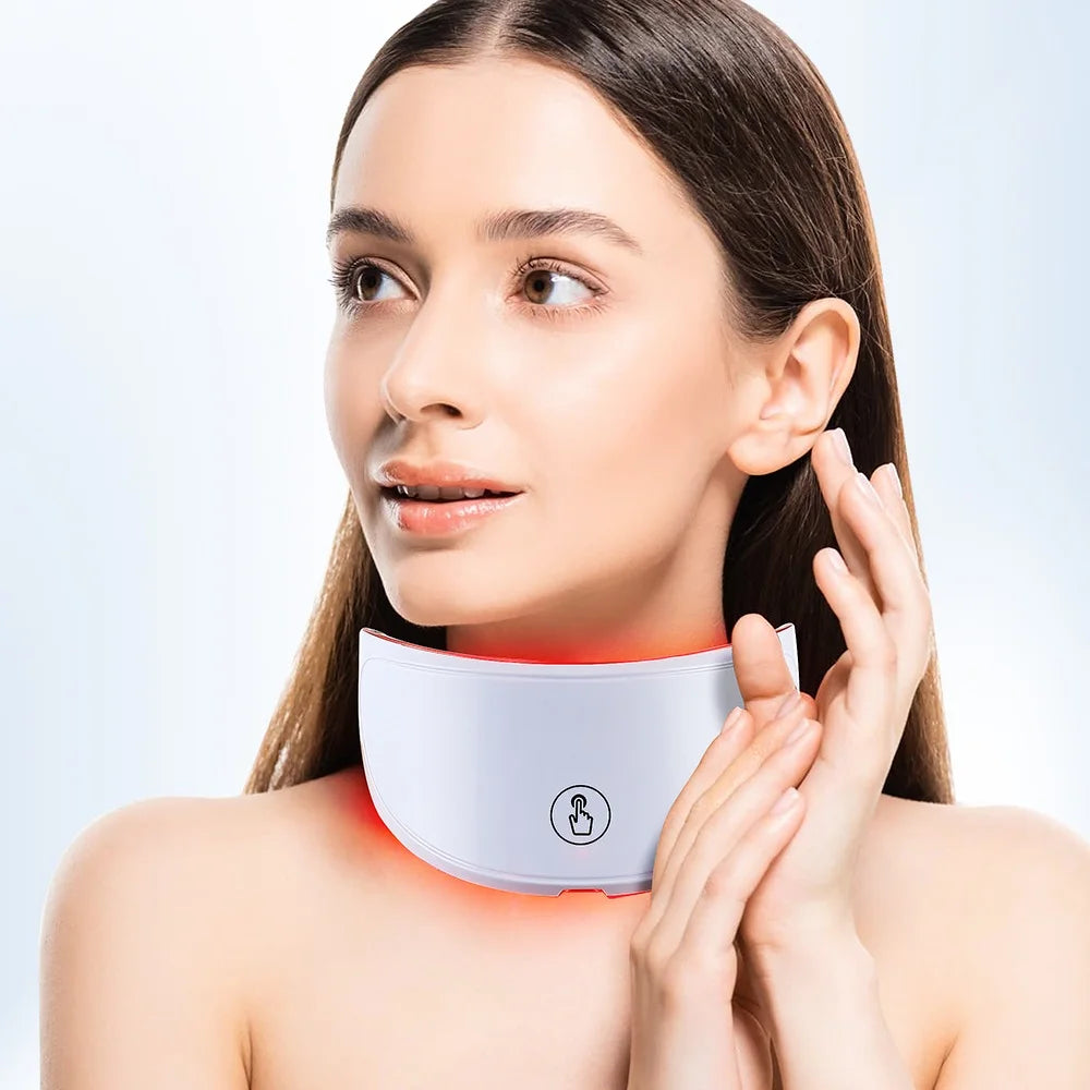 7 Colors Led Facial Mask With Neck Red Light Therapy Mask For Skin