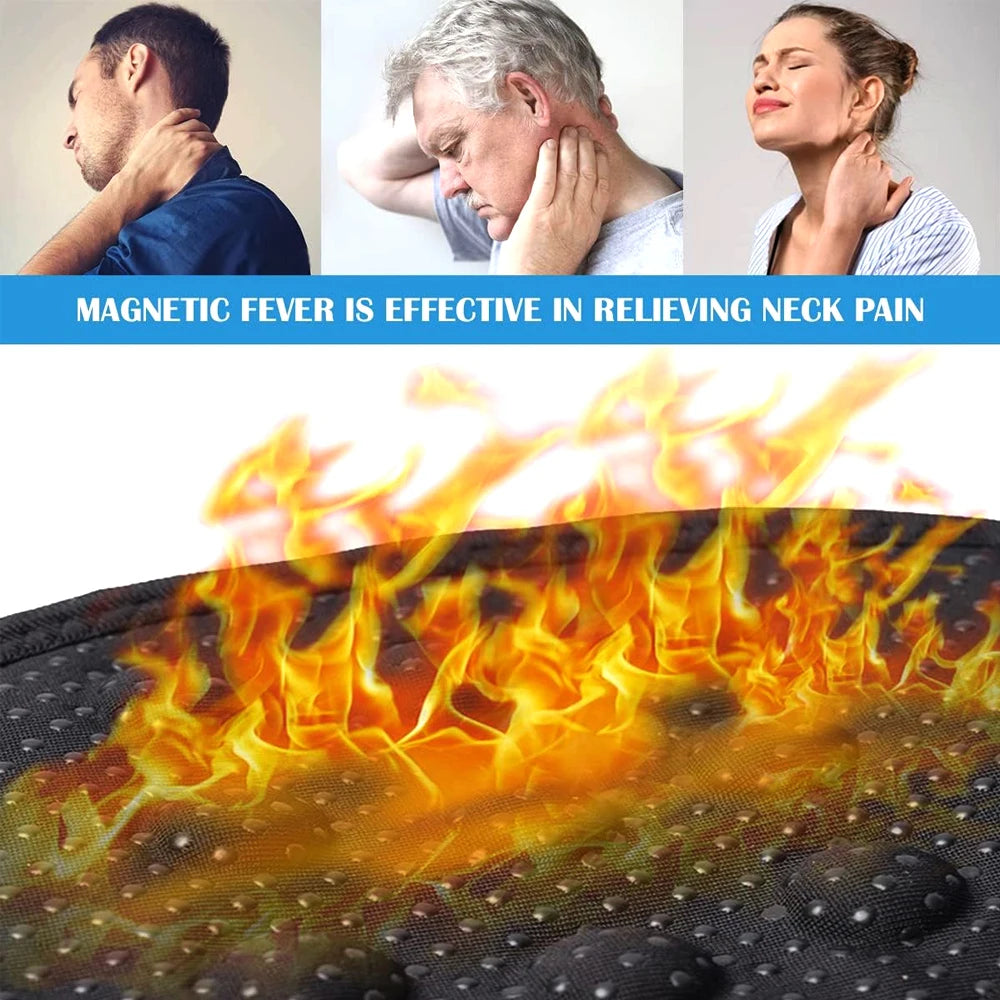 Magnetic Self Heating Pad Strap for Neck Pain and Migraine Headaches
