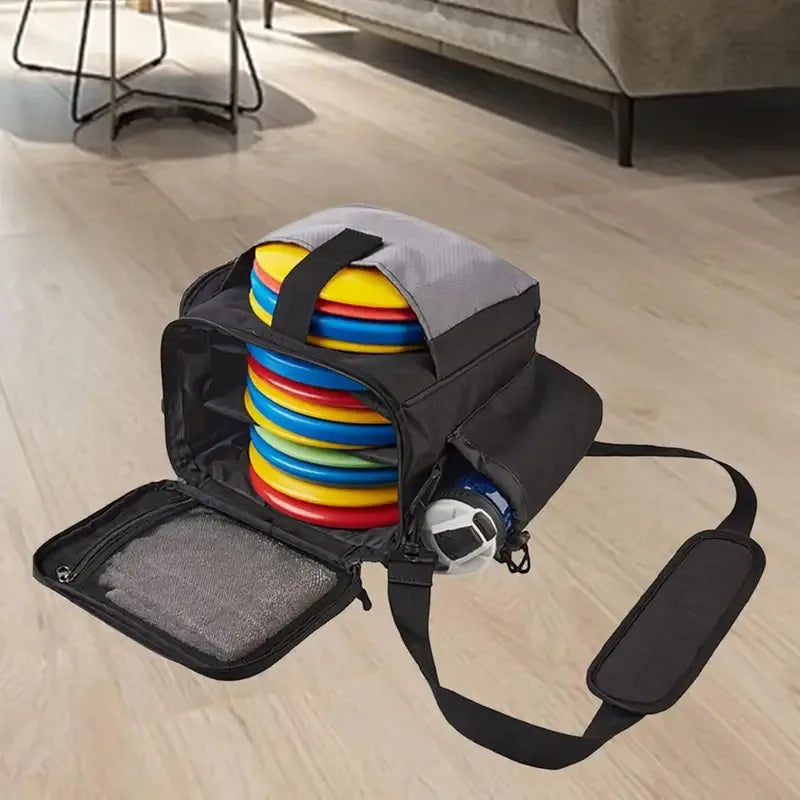 Disc Golf Beginner Bag, Starter Set Satchel with Shoulder Strap, Disc Carrier for Sports New Players