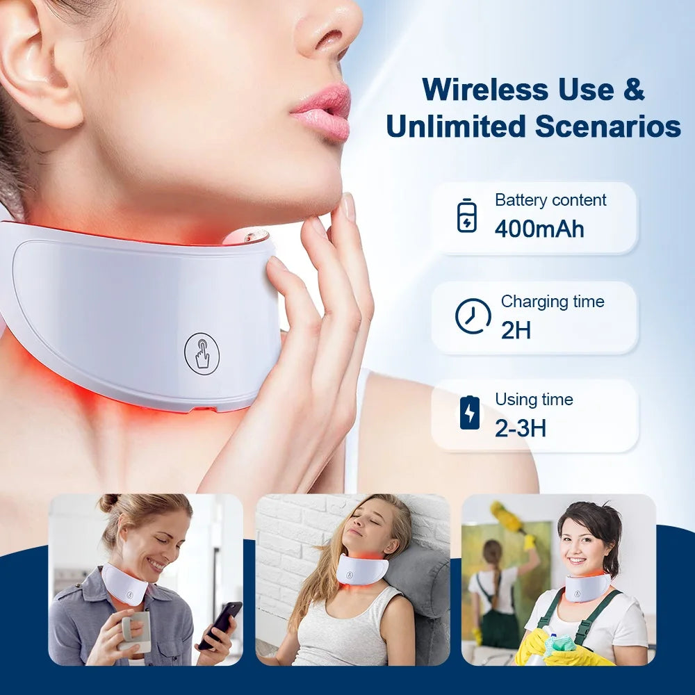 7 Colors Led Facial Mask With Neck Red Light Therapy Mask For Skin
