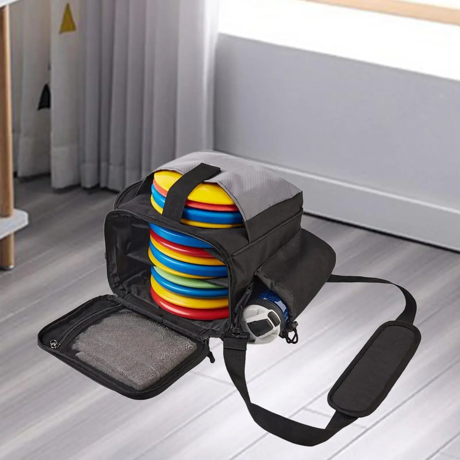 Disc Golf Beginner Bag, Starter Set Satchel with Shoulder Strap, Disc Carrier for Sports New Players