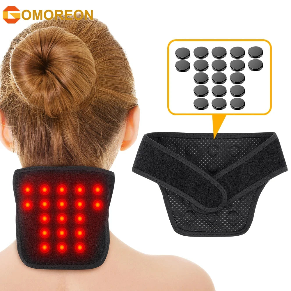 Magnetic Self Heating Pad Strap for Neck Pain and Migraine Headaches