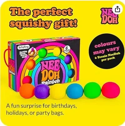 Needoh Rainbow Teenie Stress Ball Fidget Toys