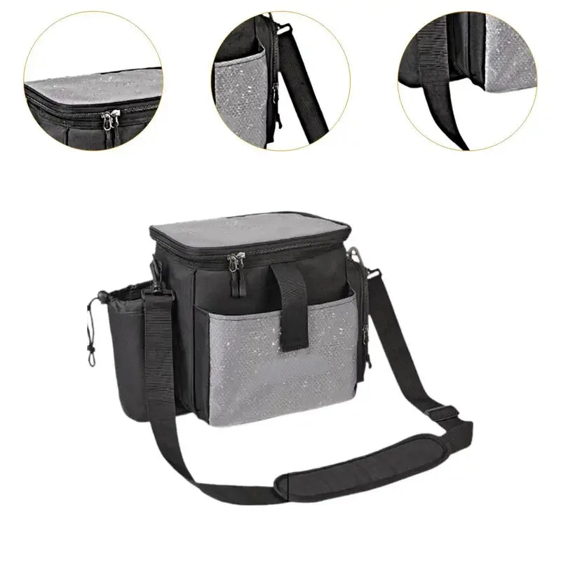 Disc Golf Beginner Bag, Starter Set Satchel with Shoulder Strap, Disc Carrier for Sports New Players