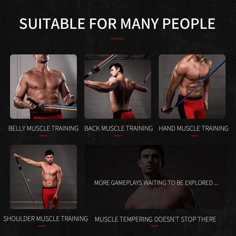 Resistance Bands With Handles, Exercise Bands, Workout Bands With Handles For Men Women, Strength Training Equipment At HomeJ